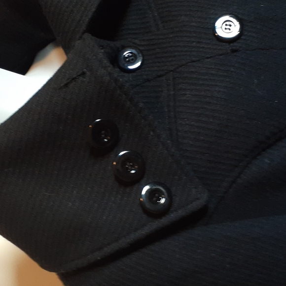 LeChateau Black Wool Coat Sz M  NWOT - Picture 4 of 15